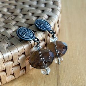 Silpada Smoky Quartz dangle Earrings